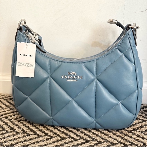 Coach Teri Hobo Quilted Diamond Crossbody/Shoulder Bag NWT Retail $528 - Picture 9 of 9
